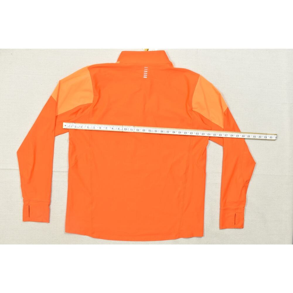 Under Armour UA Run HeatGear 1/4 Zip Orange Pullover Shirt Men's 2XL Fitted - Picture 2 of 8
